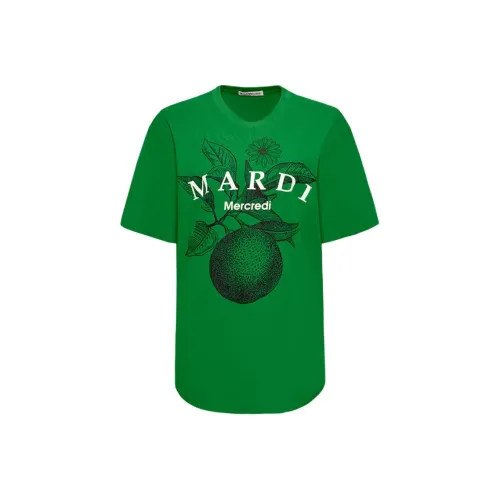 MARDI MERCREDI T-рубашка унисекс ярко-зеленая Мадагаскар ванильный черный