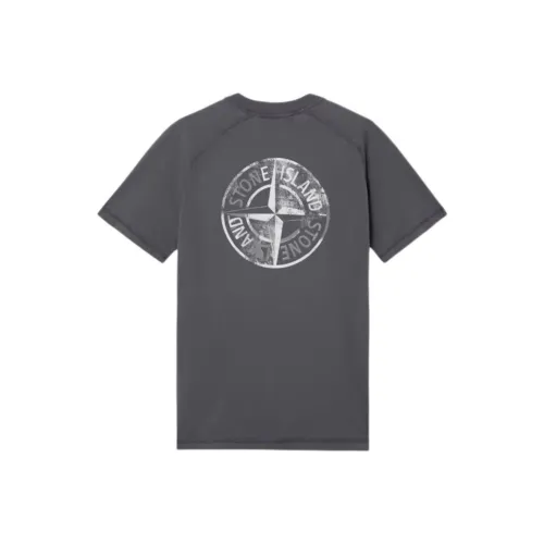 Stone Island SS25 Угольный Серый Мужская T-Рубашка
