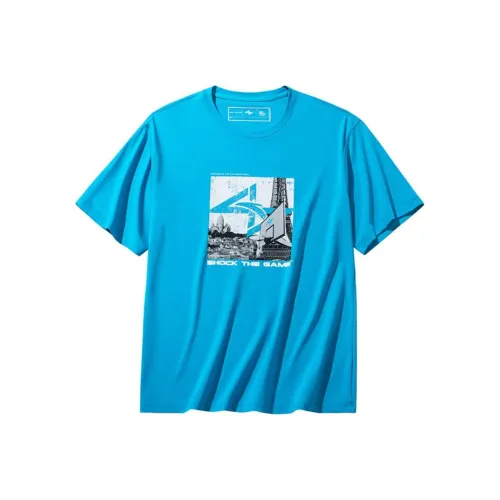 ANTA Basketball Collection Т-рубашка Мужская Яркая Зеркальная Синяя