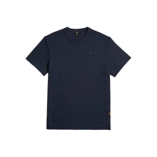 STAR RAW Темно-синяя мужская футболка