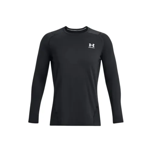Under Armour ColdGear® Облегающий Crew T Рубашка Мужская Черная
