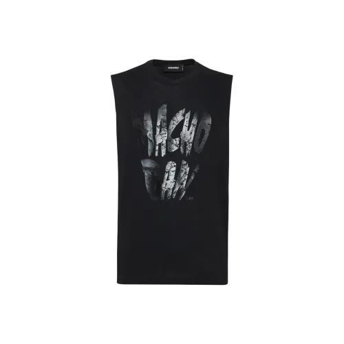 DSQUARED 2 Топ Мужской Черный