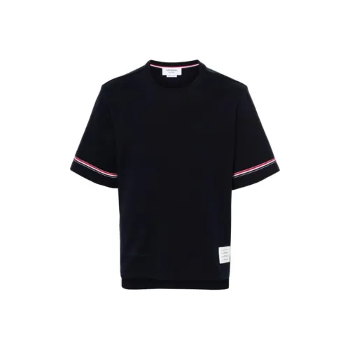 THOM BROWNE Мужские T-рубашки морского синего цвета