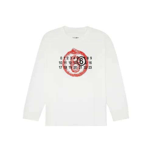MM6 Maison Margiela совместная коллекция Snake Year Limited Collection Белая Мужская T-рубашка