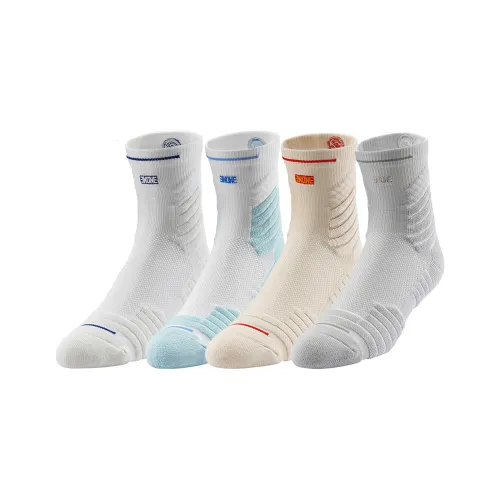 UZIS 1 комплект 4 шт Каролина Блю/Белый/Желтый/Серый Унисекс Баскетбольные носки
