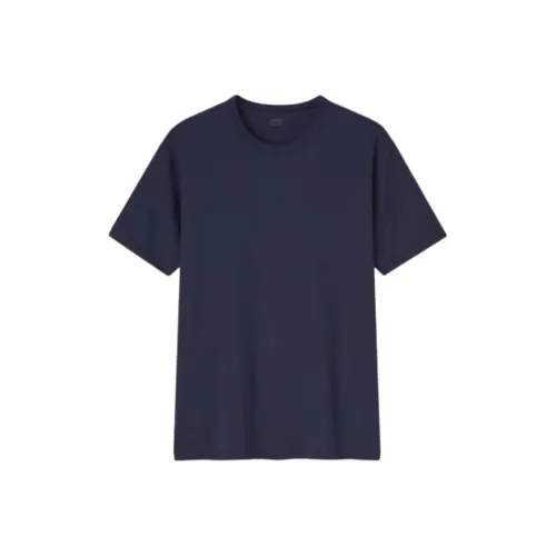 UNIQLO T-рубашка унисекс индигово-синий