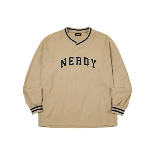 NERDY V-Neck Standard Hoodie Unisex Umber