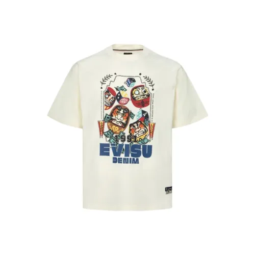EVISU Экрю Мужская T-рубашка