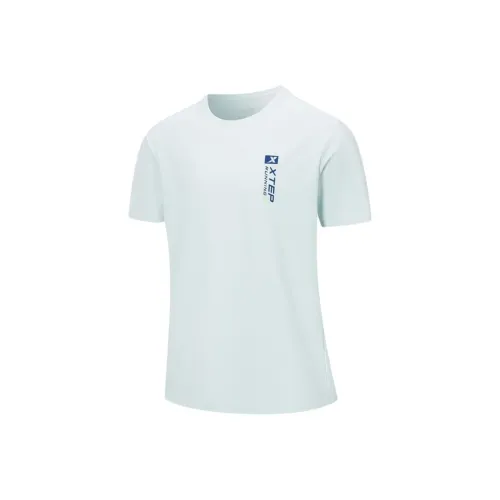 XTEP Бег T-Shirt Мужская Ледяной Розовый Синий