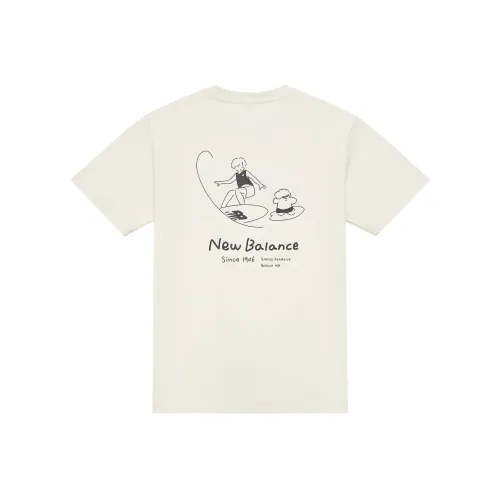 New Balance NB Короткий рукав Унисекс Белый