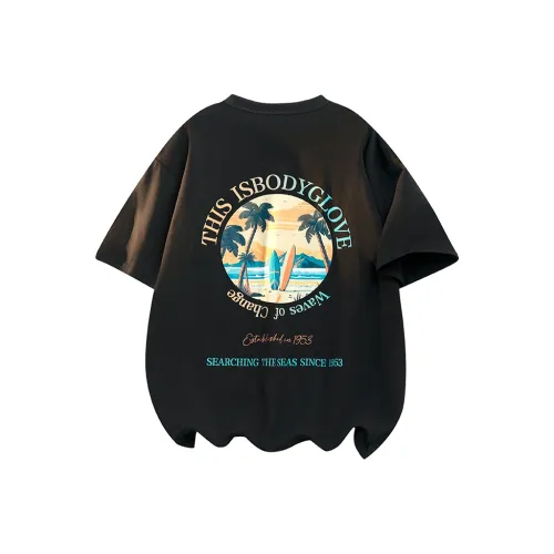 BODY GLOVE Рукав с оборванным плечом T-рубашка Унисекс