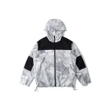 Чёрный, снежные горы, туманно-белый