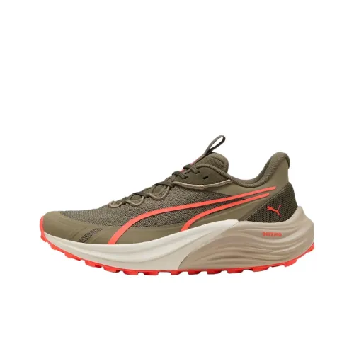 PUMA Electrify Nitro 4 Slip-Resistant Abrasion-Resistant Low-Top Trail Running Shoes Men's Green PUMA Electrify Nitro 4 Противоскользящие Аbrasion-Resistant Низкие Кроссовки для Беговых Трасс Мужские Зеленые