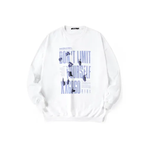 XXGOGO Круглый вырез Свободный крой Стандартный Свитшот Унисекс