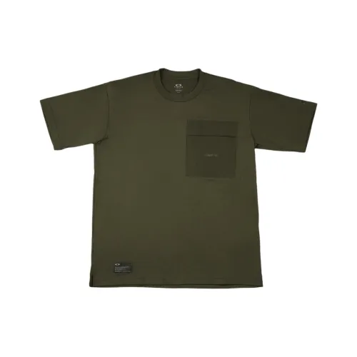 Oakley Т-рубашка с рукавом с оборванным плечом унисекс армейский зеленый