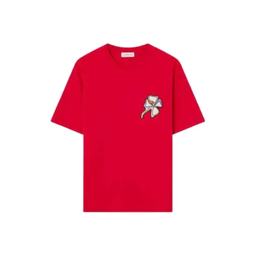Lanvin Lucky Flower Limited Collection SS25 T-Shirt Unisex Red Ланвин Люкки Флоуер Лимитированная Коллекция SS25 Т-Рубашка Унисекс Красная