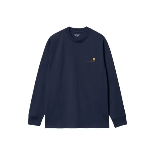 Carhartt WIP American Script T-Shirt T-Shirt Мужской Авиационный Синий