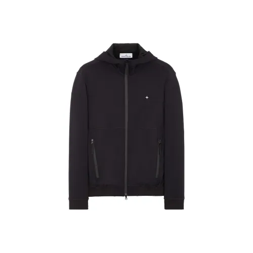 STONE ISLAND Черный Мужские Свитшоты