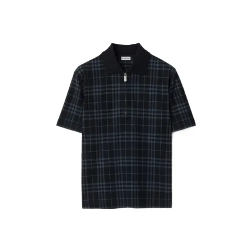 Burberry FW24 T Рубашка Мужская Морской Синий