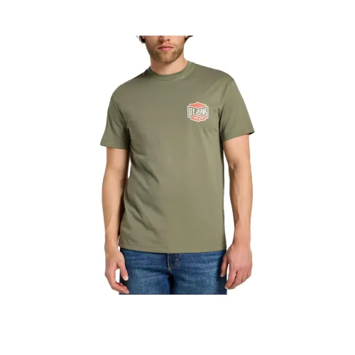 Lee T-Shirt Мужской Бизнес Зеленый