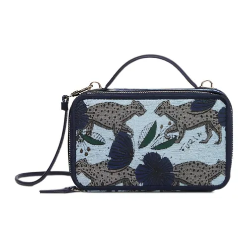 Furla Вавилон Кожа Camera Сумка Сумка Сумка через плечо Сумка через плечо Мини Женская Черная и Синяя