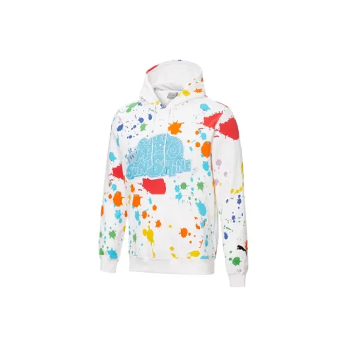 PUMA Sunshine Puma Nintendo Белый Мужской Свитшот