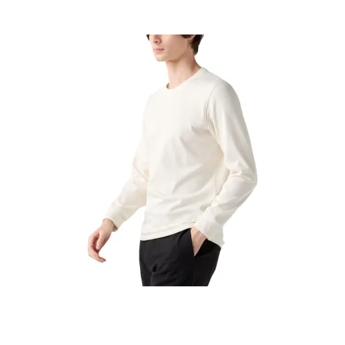 UNIQLO Сливочный Мужской T-Рубашки