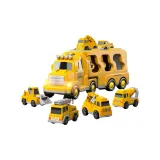 Желтая коллекция транспортных средств для строительства (рекомендуемый большой размер транспортных средств для строительства + 6 маленьких транспортных средств в упаковке)