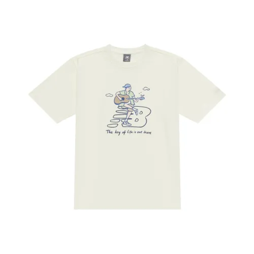 New Balance x PK SHEJISHILIANMING Centripetal Life Illustration Series T-Shirt Унисекс Белый