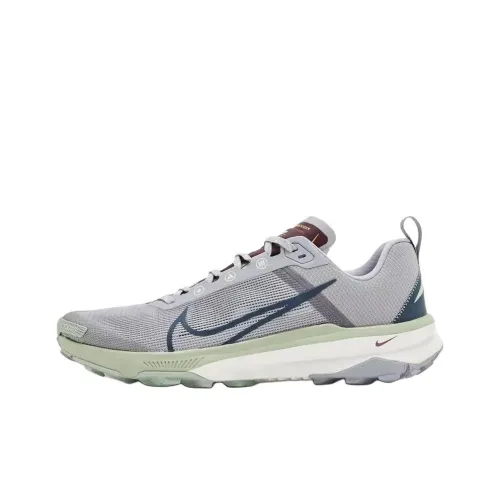 Nike Kiger 9 Slip-Resistant Abrasion-Resistant Low Top Casual Running Shoes Men's Gray Blue Найк Kiger 9 Противоскользящий Устойчивый к истиранию Низкий Топ Повседневные Беговые Кроссовки Мужские Серый Синий