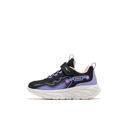 ERKE KIDS Беговые кроссовки Low Top Глубокий черный/Поп-арт фиолетовый для детей