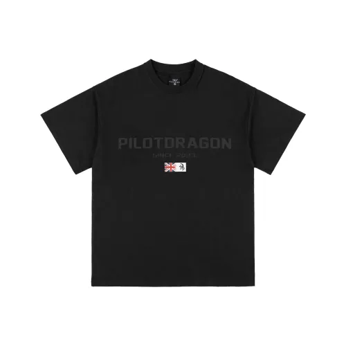 PILOTDRAGON Свободный крой Короткий рукав Т-рубашки Унисекс