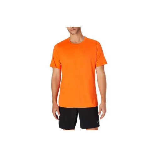 Asics Короткий рукав HTHR TECH TOP T-рубашка Мужская Оранжевая