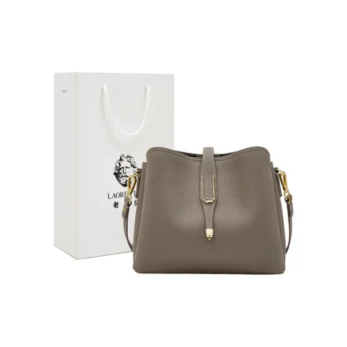 Old Man's Head Сумка через плечо из коровьей кожи женская серая