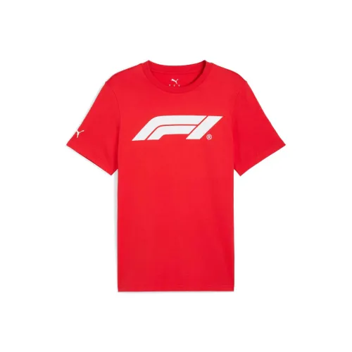 PUMA Red Men's T-Shirts PUMA Красные Мужские Футболки