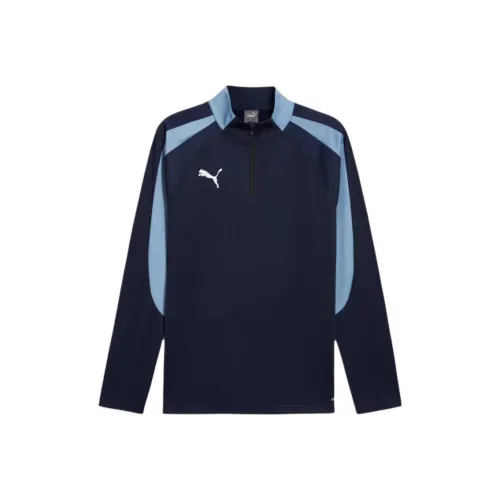 PUMA INDIVIDUALLIGA Рубашка с запахом на молнии Мужская Морской синий