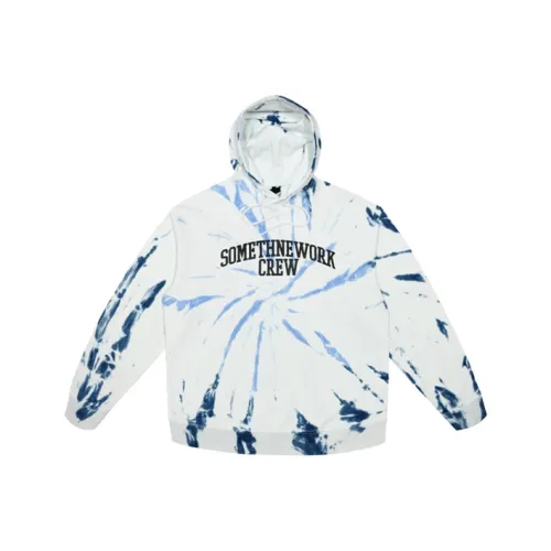 STNW С капюшоном свободный крой худи унисекс белый