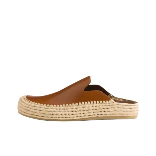 PRADA Резиновая подошва Домашние тапочки Мужской Коричневый