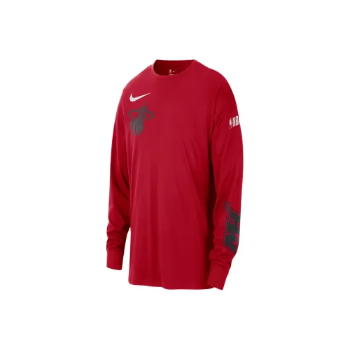 Nike x NBA Майами Хит Кортсайд FW24 T-Shirt Мужская Университетский Красный