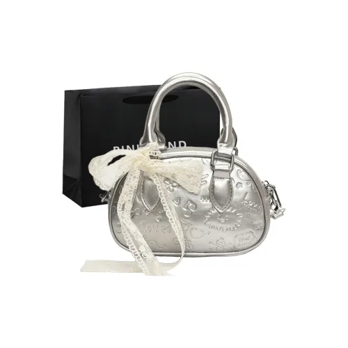 PINK·LAND ПУ (полиуретан) Сумка Стандартная Женская Черная Серебряная Розовая Белая