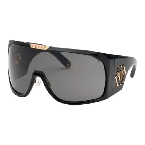 PHILIPP PLEIN Нержавеющая сталь Полиамид Нерегулярная форма Солнцезащитные очки Мужской Черный
