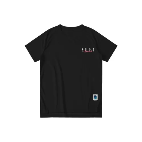 BKCXZICE T-рубашка буква фирменный спортивный джерсий унисекс