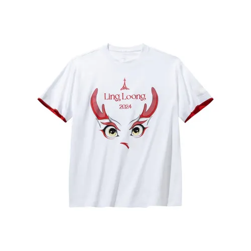 ANTA Sports Life Collection Spirit Dragon T-Shirt Унисекс Снежно-белая