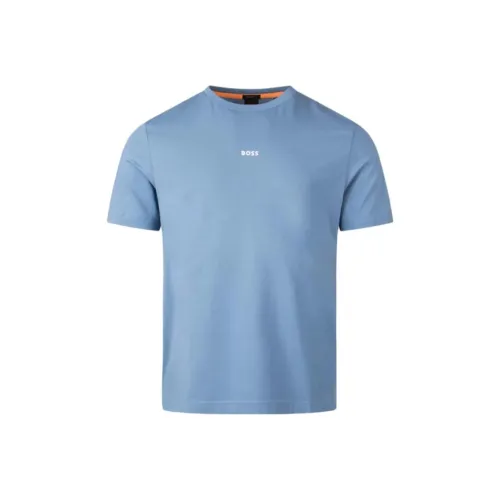 Hugo Boss Светло-Синие Мужские T-Рубашки