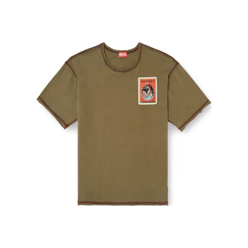 DIESEL Snake Year Capsule Collection Оливково-зеленая Унисекс Рубашка