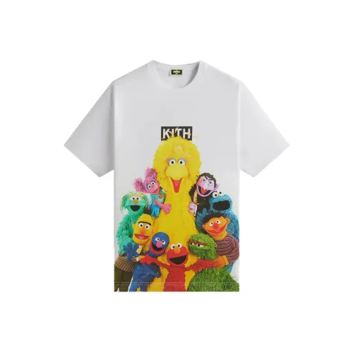 KITH X SESAME STREET Monday Program Collection FW24 Group Hug T Рубашка Мужская Белая