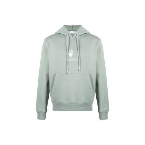 Off Белый SS21 Зеленый Мужские Толстовки