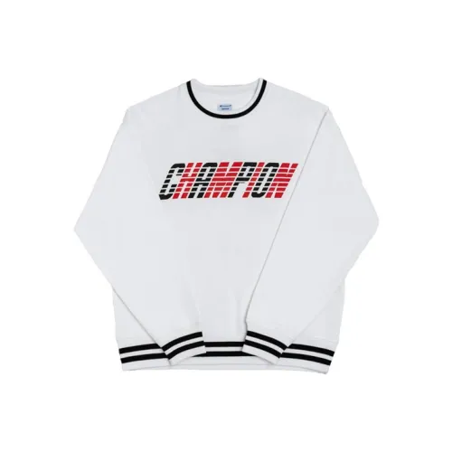 Champion Круглый Воротник Свитшот Японская Версия Унисекс Белый