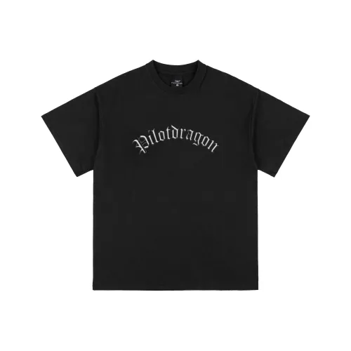 PILOTDRAGON Свободный крой Повседневный Короткий рукав Т-рубашка Унисекс