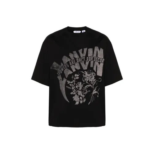 Lanvin Черная Унисекс Футболка